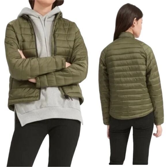Everlane Renew Puffer Jacket Olive Green